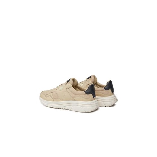 Sneakersy Tommy Hilfiger Modern Runner Premium Lth FM0FM04879 Beżowy Tommy Hilfiger 45 eobuwie.pl