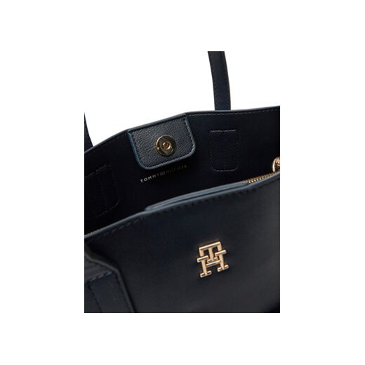 Torebka Tommy Hilfiger Th Distinct Mini Tote AW0AW17192 Granatowy Tommy Hilfiger 00 eobuwie.pl