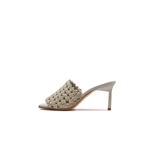 Klapki Calvin Klein Heel Mule Sandal 70 Latt HW0HW02144 Beżowy Calvin Klein 39 eobuwie.pl