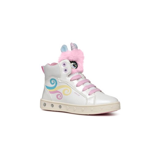Sneakersy Geox J Skylin Girl J468WA 0NFBH C0653 D Biały Geox 35 eobuwie.pl