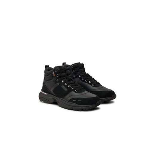 Sneakersy Tommy Hilfiger M Runner Cordura Hi Lth Mix FM0FM05222 Czarny Tommy Hilfiger 41 eobuwie.pl
