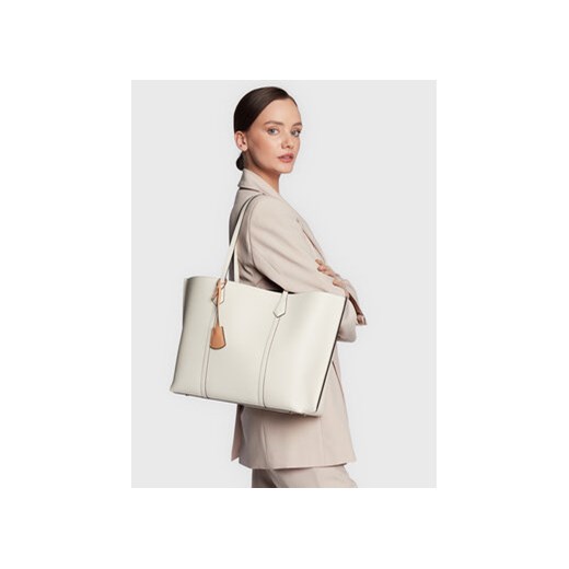 Torebka Tory Burch Perry Triple-Compartment Tote 81932 Biały Tory Burch 00 eobuwie.pl