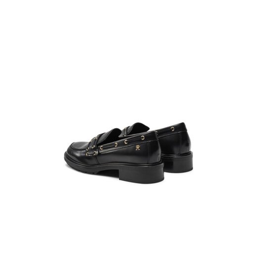 Loafersy Tommy Hilfiger Nautical Eyelets FW0FW08148 Czarny Tommy Hilfiger 37 eobuwie.pl