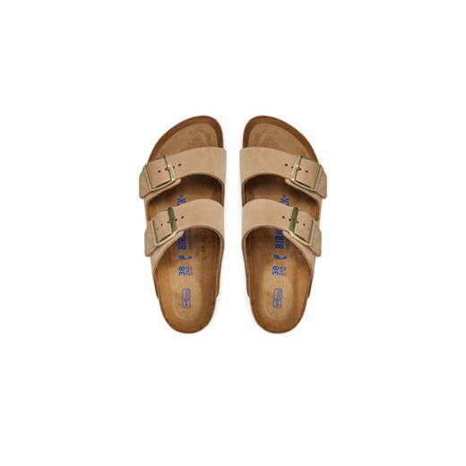Klapki Birkenstock Arizona 1019016 Beżowy 40 eobuwie.pl