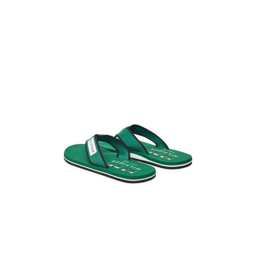Japonki Tommy Hilfiger Patch Hilfiger Beach Sandal FM0FM05435 Zielony Tommy Hilfiger 43 eobuwie.pl