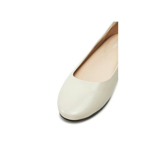 Baleriny Calvin Klein Round Ballerina HW0HW02449 Écru Calvin Klein 37 eobuwie.pl