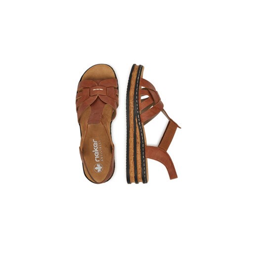 Sandały Rieker 62918-22 Brązowy Rieker 37 eobuwie.pl