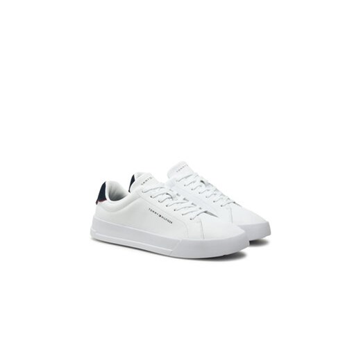 Sneakersy Tommy Hilfiger Th Court Lth Detail Ess FM0FM05367 Biały Tommy Hilfiger 41 eobuwie.pl