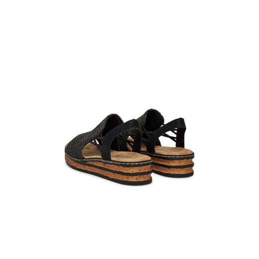 Sandały Rieker 62941-00 Czarny Rieker 39 eobuwie.pl