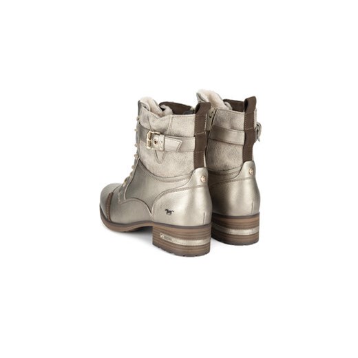 Botki Mustang 1229-606 Złoty Mustang 38 eobuwie.pl