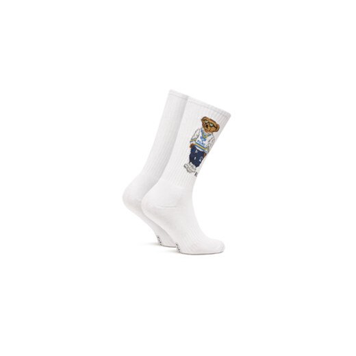 Skarpety Wysokie Męskie Polo Ralph Lauren 449973027002 Biały Polo Ralph Lauren 42_46 eobuwie.pl