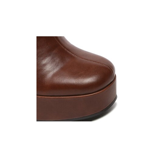 Kozaki JENNY PLATFORM-02KW Brązowy 41 eobuwie.pl