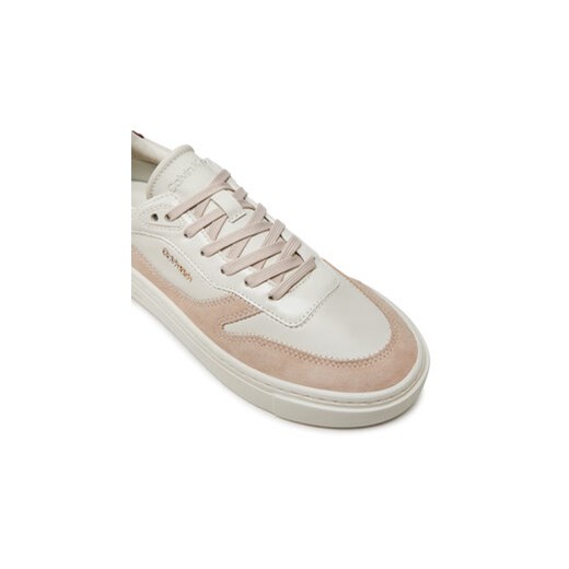 Sneakersy Calvin Klein Cupsole Lace Up W/Ml Mix M HW0HW02114 Beżowy Calvin Klein 38 eobuwie.pl