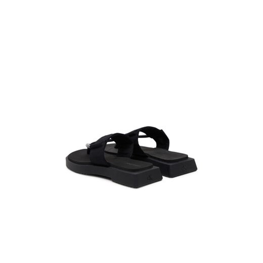 Japonki Calvin Klein Jeans Sq Low Wedge Sandal Rope YW0YW01717 Czarny 38 eobuwie.pl