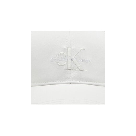 Czapka z daszkiem Calvin Klein Mono Logo Embro K60K612317 Biały Calvin Klein 00 eobuwie.pl