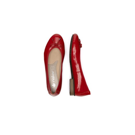 Baleriny Rieker 51950-33 Czerwony Rieker 39 eobuwie.pl