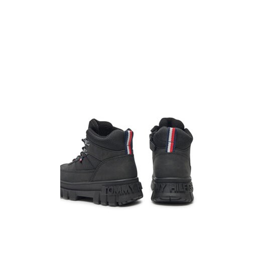 Trzewiki Tommy Hilfiger Lace-Up Bootie T3X5-33707-1492 M Czarny Tommy Hilfiger 33 eobuwie.pl