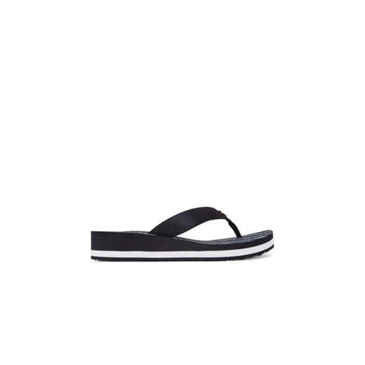 Japonki Tommy Hilfiger Im Th Chainprint Midwedge Sandal FW0FW08527 Granatowy Tommy Hilfiger 39 eobuwie.pl