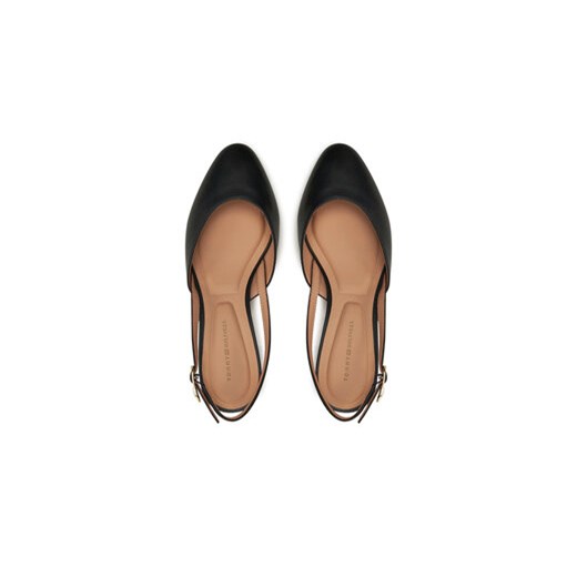Sandały Tommy Hilfiger Pump Slingback Smooth Leather FW0FW08621 Czarny Tommy Hilfiger 39 eobuwie.pl