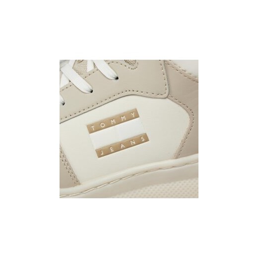 Sneakersy Tommy Jeans Tjw Retro Basket Mc Lace Up EN0EN02422 Beżowy Tommy Jeans 39 eobuwie.pl
