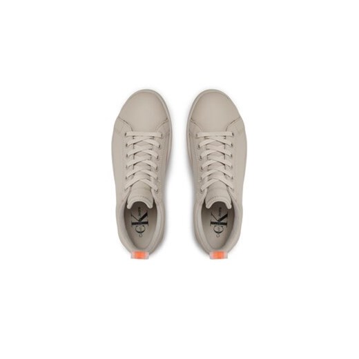 Sneakersy Calvin Klein Jeans Bold Flatf Low Laceup Lth In Lum YW0YW01309 Beżowy 41 eobuwie.pl