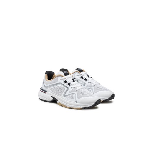 Sneakersy Tommy Hilfiger M Runner Tech Knit FM0FM05109 Biały Tommy Hilfiger 44 eobuwie.pl