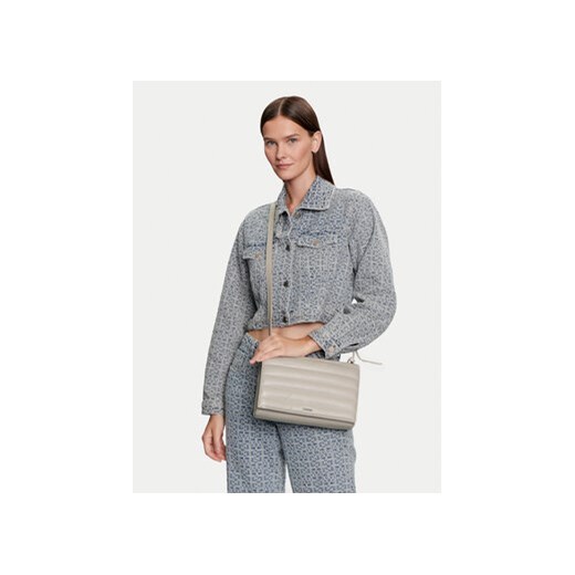 Torebka Calvin Klein Line Quilt Md Conv Shoulder Bag K60K612117 Szary Calvin Klein 00 eobuwie.pl