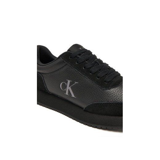 Sneakersy Calvin Klein Jeans Runner Laceup Low Mix Mg YW0YW01798 Czarny 40 eobuwie.pl