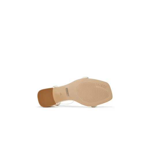 Sandały Guess FLJGEL LEA03 Écru Guess 39 eobuwie.pl