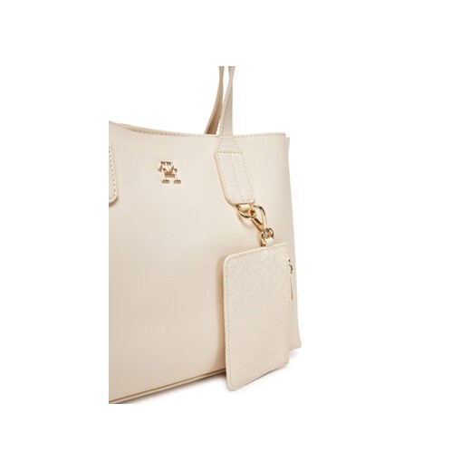 Torebka Tommy Hilfiger Th Distinct Mini Tote AW0AW17192 Beżowy Tommy Hilfiger 00 eobuwie.pl