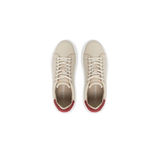 Sneakersy Calvin Klein Cupsole Lace Up - Suede Bt HW0HW02404 Beżowy Calvin Klein 36 eobuwie.pl