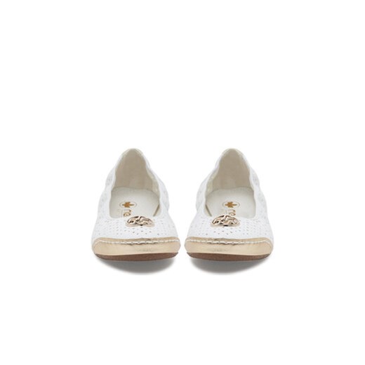Baleriny Rieker 41459-80 Biały Rieker 41 eobuwie.pl