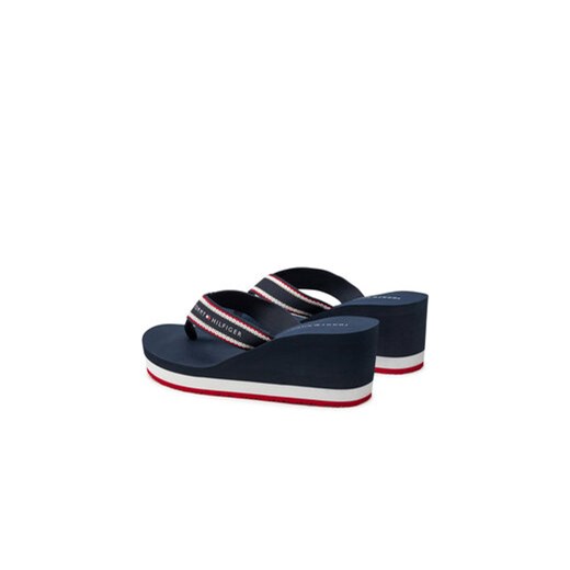 Japonki Tommy Hilfiger Hilfiger Hi Wedge Beach Sandal FW0FW08012 Granatowy Tommy Hilfiger 41 eobuwie.pl