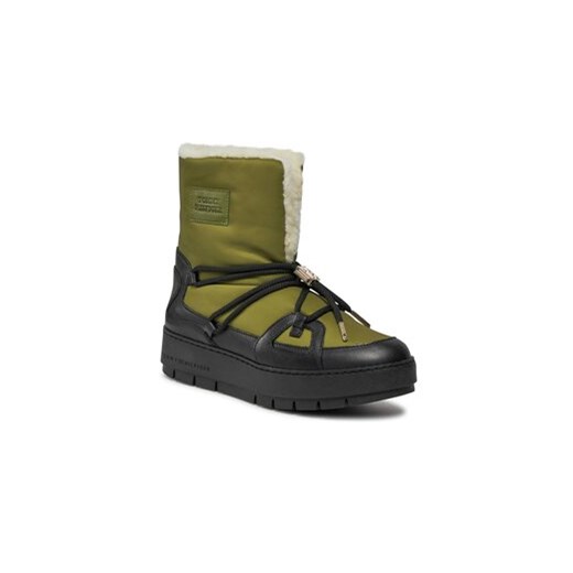 Śniegowce Tommy Hilfiger Tommy Essential Snowboot FW0FW07504 Zielony Tommy Hilfiger 38 eobuwie.pl