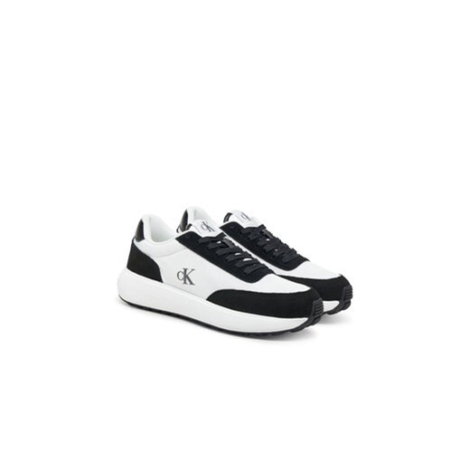Sneakersy Calvin Klein Jeans Athleisure Runner Laceup Mix Wn YW0YW01774 Biały 38 eobuwie.pl