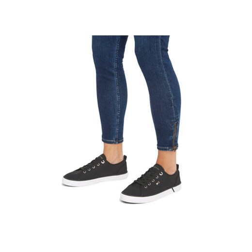 Tenisówki Tommy Hilfiger Vulc Canvas Sneaker FW0FW08063 Czarny Tommy Hilfiger 36 eobuwie.pl