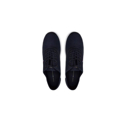 Tenisówki Tommy Hilfiger Canvas Lace Up Sneaker FW0FW07805 Granatowy Tommy Hilfiger 36 eobuwie.pl