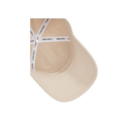 Czapka z daszkiem Calvin Klein Embroidered Monogram Cap LV04K5024G Beżowy Calvin Klein 00 eobuwie.pl