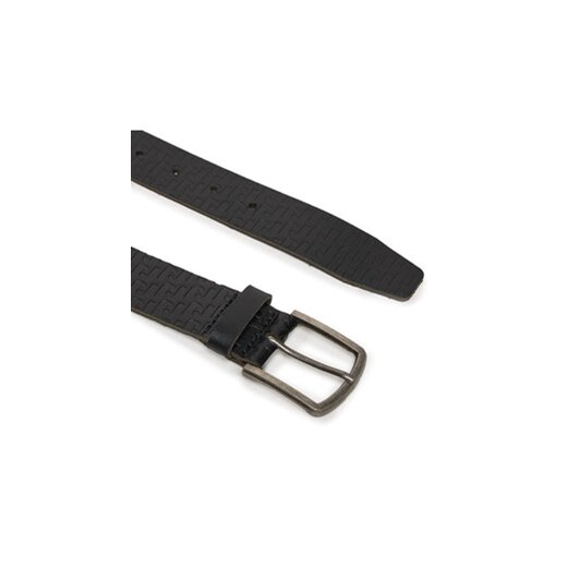 Pasek Męski Jack&Jones Monogram 12242937 Czarny 80 eobuwie.pl