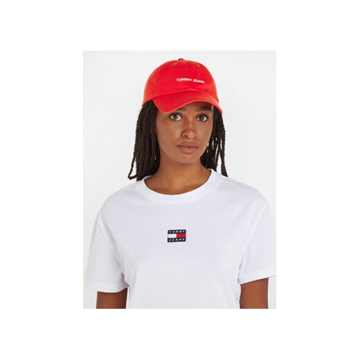 Czapka z daszkiem Tommy Jeans Tjw Linear Logo Cap AW0AW15845 Czerwony Tommy Jeans 00 eobuwie.pl
