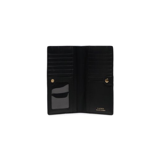 Duży Portfel Damski Lauren Ralph Lauren Slim Wallet Wlt Med 432802917009 Czarny 00 eobuwie.pl