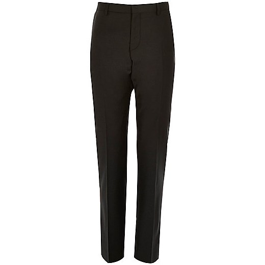 Black wool-blend suit trousers river-island czarny 