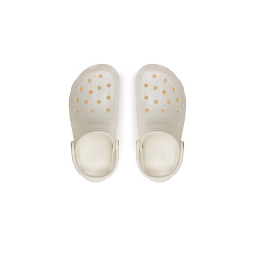 Klapki Crocs Classic Platform Glitter Clog W 207241 Écru Crocs 42_43 eobuwie.pl