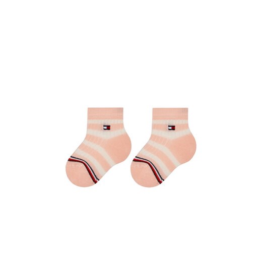 Zestaw 2 par wysokich skarpet dziecięcych Tommy Hilfiger 701224996 Różowy Tommy Hilfiger 15_18 eobuwie.pl