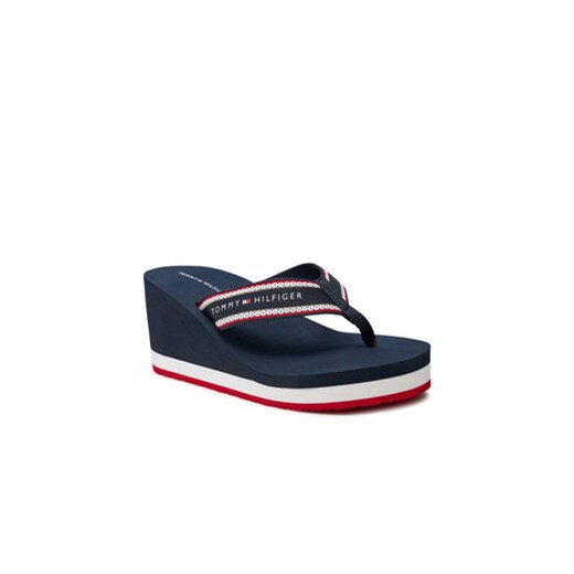 Japonki Tommy Hilfiger Hilfiger Hi Wedge Beach Sandal FW0FW08012 Granatowy Tommy Hilfiger 41 eobuwie.pl