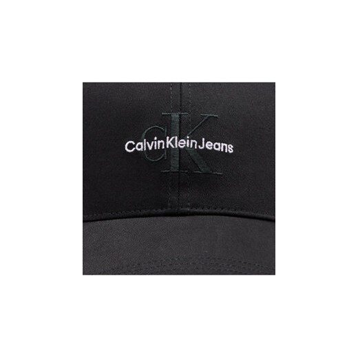 Czapka z daszkiem Calvin Klein Mono Logo Embro K60K612317 Czarny Calvin Klein 00 eobuwie.pl
