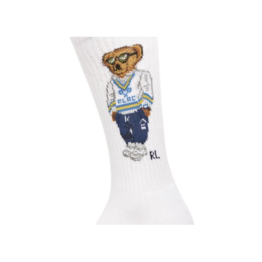 Skarpety Wysokie Męskie Polo Ralph Lauren 449973027002 Biały Polo Ralph Lauren 42_46 eobuwie.pl