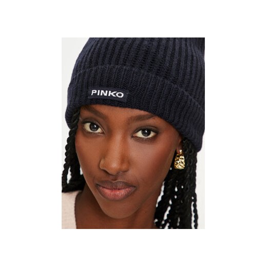 Czapka Pinko Lambkin Cuffia AI 24-25 BLK01 104489 A1CH Granatowy Pinko OS eobuwie.pl