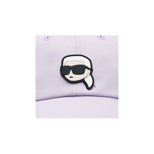 Czapka z daszkiem KARL LAGERFELD 230W3401 Fioletowy Karl Lagerfeld 00 eobuwie.pl