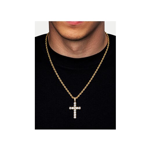 Zawieszka ICED STUFF Diamond Cross Złoty Iced Stuff 00 eobuwie.pl